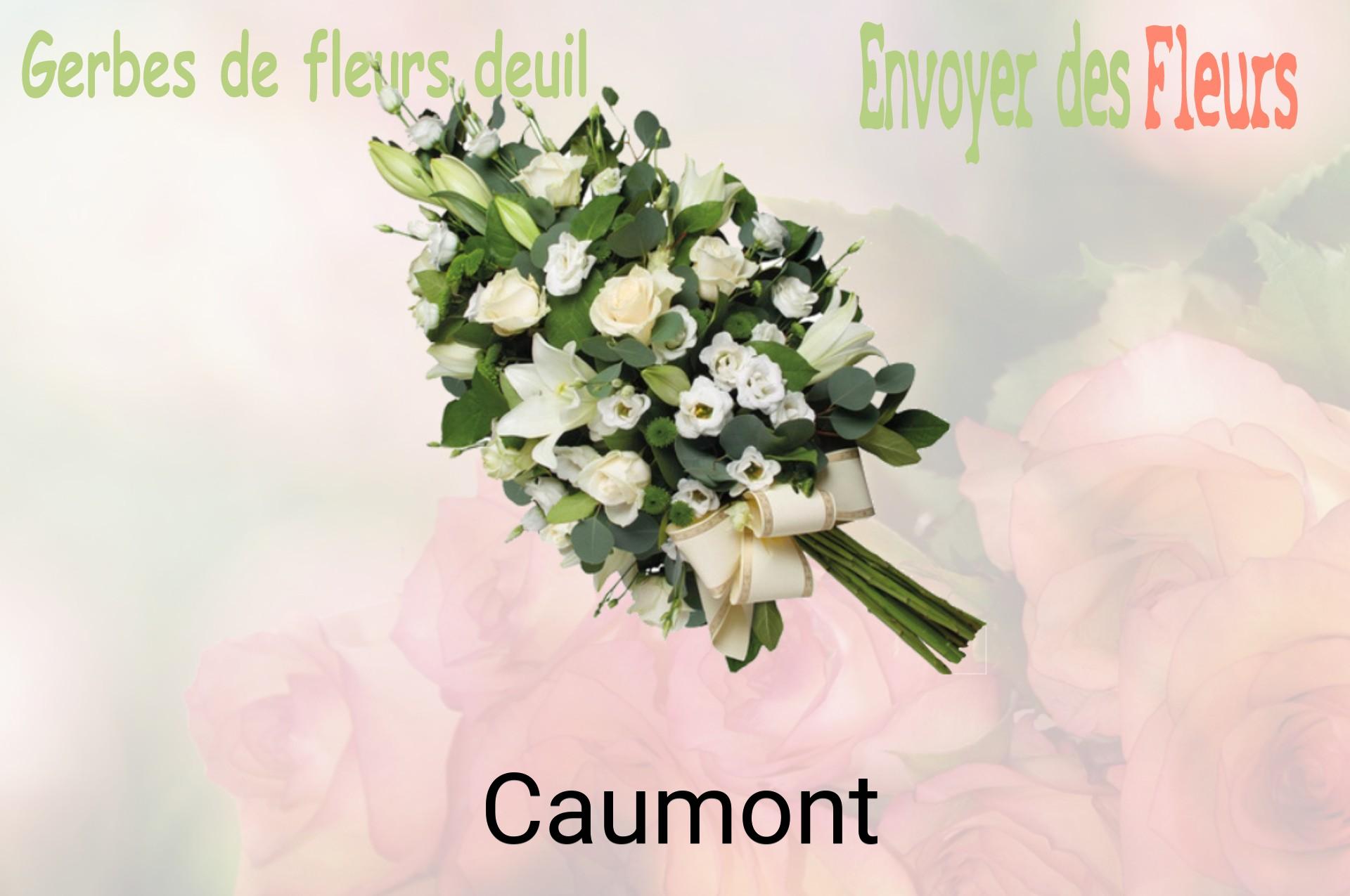 Gerbe de fleurs de deuil livrée à Caumont